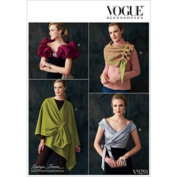 Vogue Patterns 9291 - Topp - Dame - Sjal