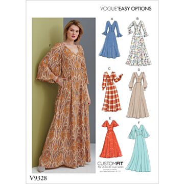 Vogue Patterns 9328 - Kjole - Dame