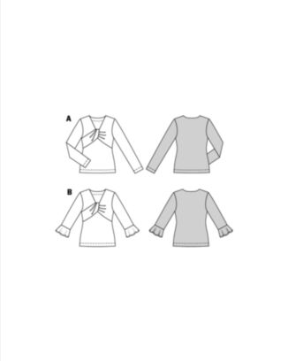 Burda 5886 - Topp - Dame