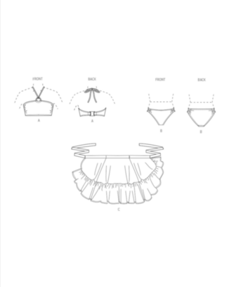 Vogue Patterns 2038 - Kjole Badetøy - Dame - Svømme